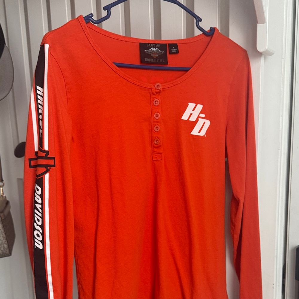 Harley-Davidson  Red Long Sleeve Tee